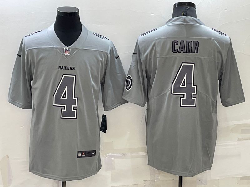 Men Oakland Raiders #4 Carr Grey 2022 Nike Limited Vapor Untouchable NFL Jerseys
